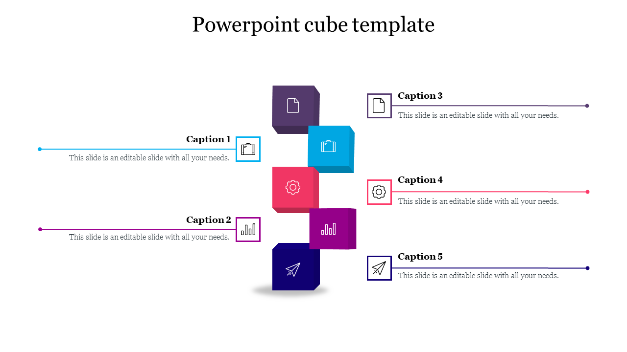 Powerpoint cube template 